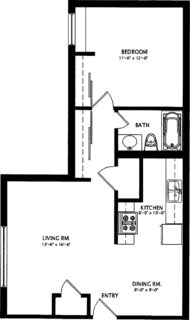 1 Bed / 1 Bath / 660 sq ft / Availability: Please Call / Deposit: $855 / Rent: $855